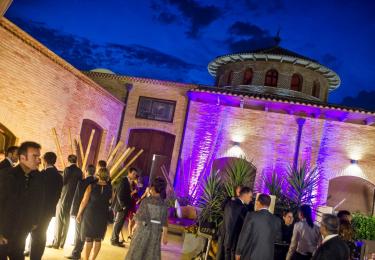 Aperitivos en boda de noche en la finca (Zaragoza)