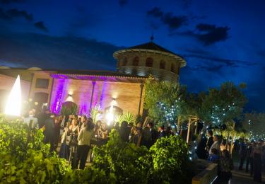 Cocktail de boda en los viñedos de la finca en Zaragoza